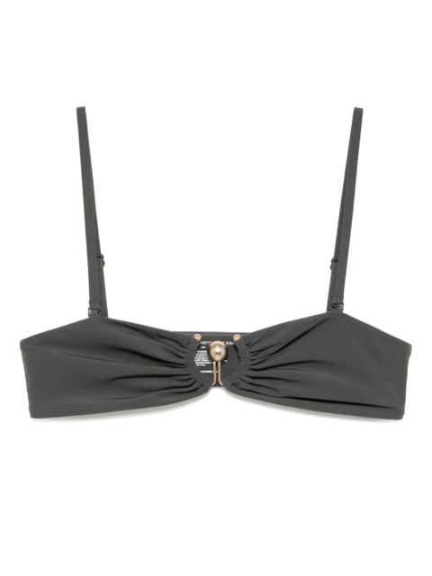 Christopher Esber ruched bandeau bikini top - Grey - zdjęcie produktu nr 1