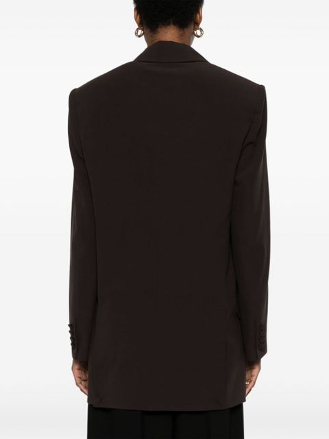 Saint Laurent silk crepe blazer - Brown