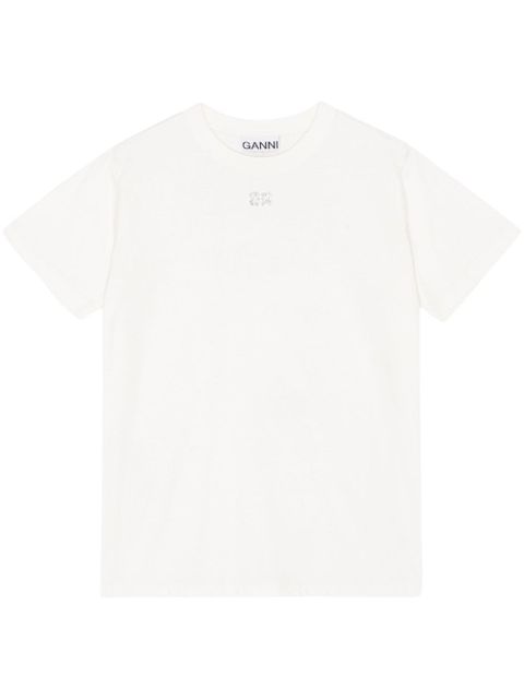 GANNI logo-embellished cotton T-shirt - White - zdjęcie produktu nr 1