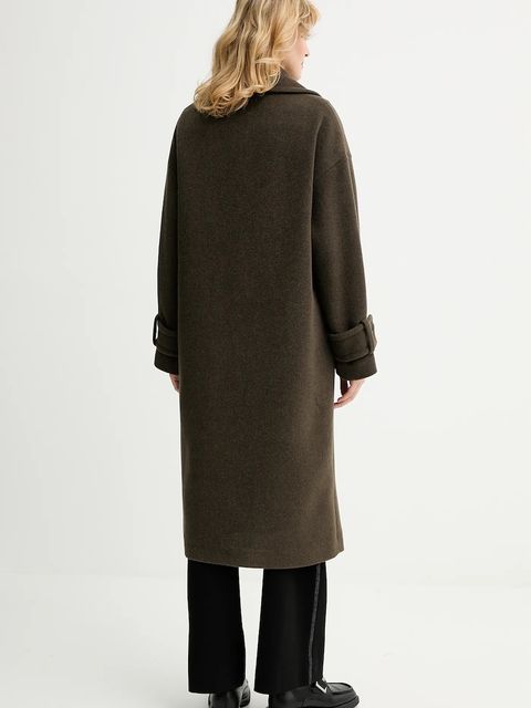 Sessun płaszcz z wełną kolor zielony 25112001 - zdjęcie produktu nr 2