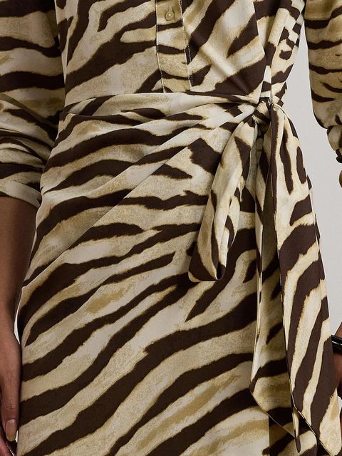 Lauren Ralph Lauren sukienka kolor brązowy mini prosta 200970833