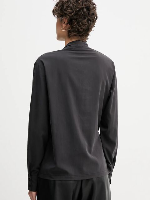 Sandro Ferrone bluzka damska kolor czarny gładka S165YBFCRUSCA