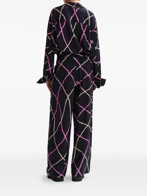 Essentiel Antwerp patterned drawstring trousers - Black