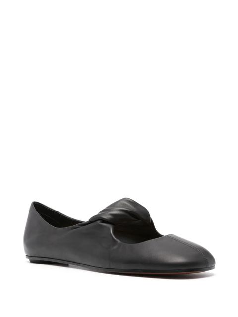 Alexander McQueen twist-detailing ballet flats - Black