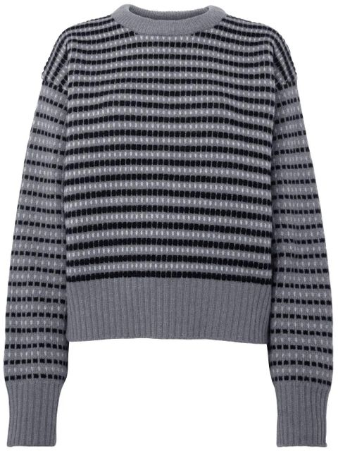 JW Anderson striped-jacquard wool sweater - Grey - zdjęcie produktu nr 1