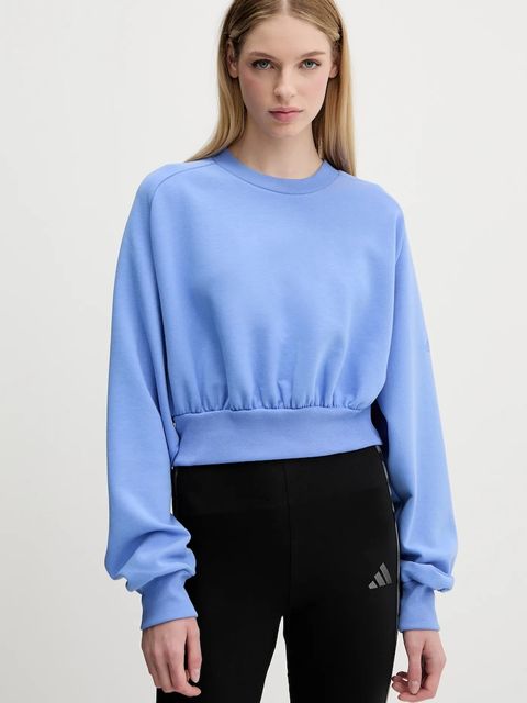 adidas bluza All SZN damska kolor niebieski gładka JV9895 - zdjęcie produktu nr 1