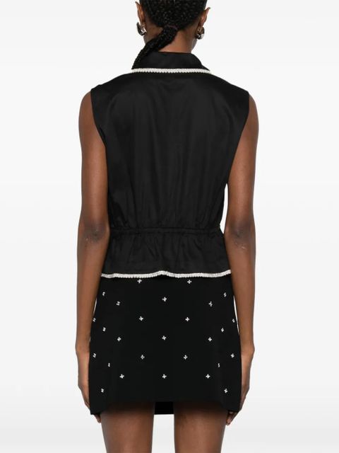 SANDRO sleeveless shirt - Black
