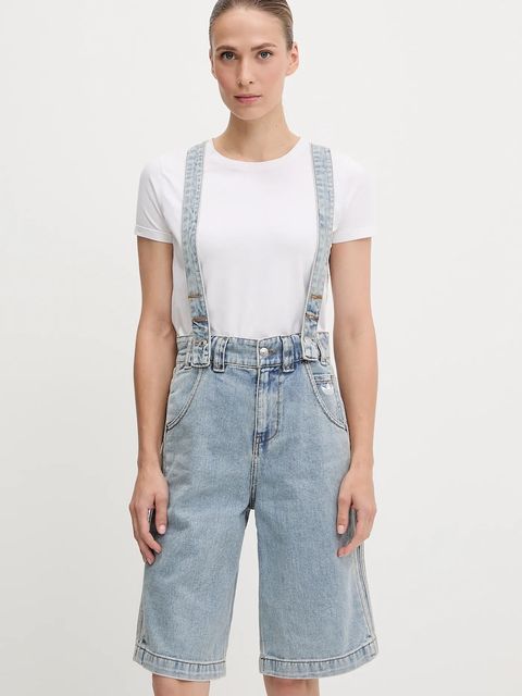 adidas Originals ogrodniczki jeansowe Pride x Jeremy Scott kolor niebieski JY2022