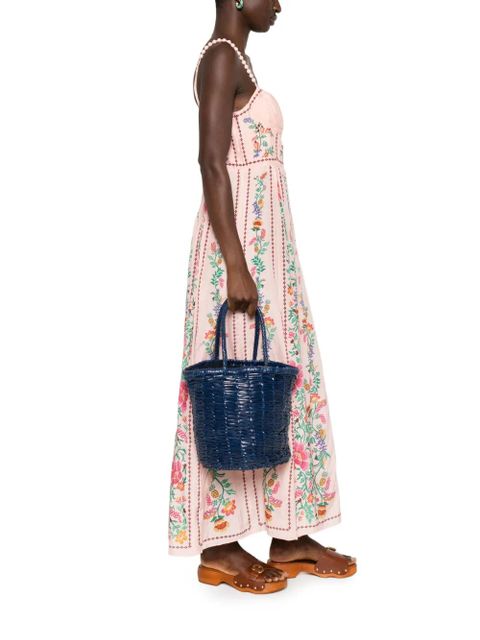 DRAGON DIFFUSION woven leather bucket bag - Blue