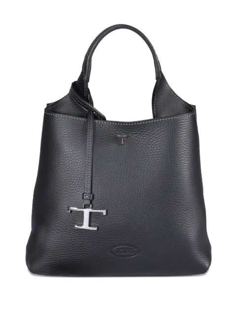 Tod's logo-charm leather tote bag - Black - zdjęcie produktu nr 1