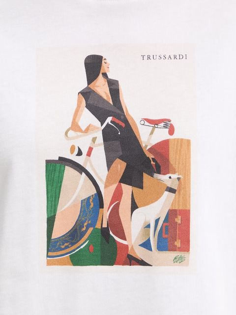 Trussardi t-shirt bawełniany