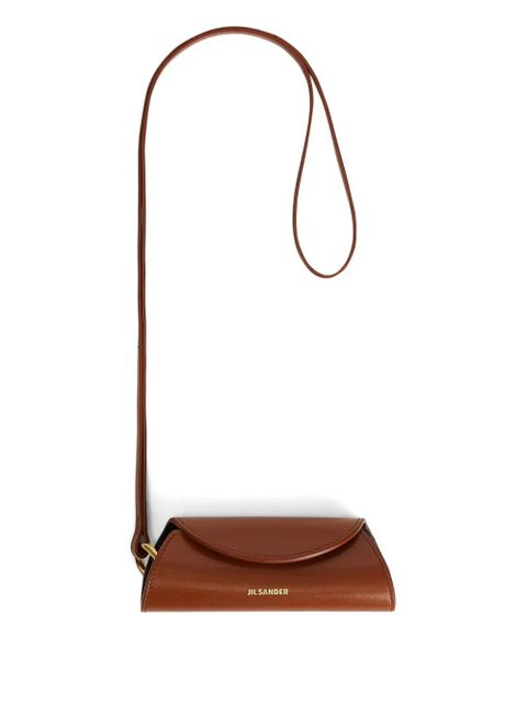 Jil Sander Cannolo logo-stamp leather keyring - Brown - zdjęcie produktu nr 1