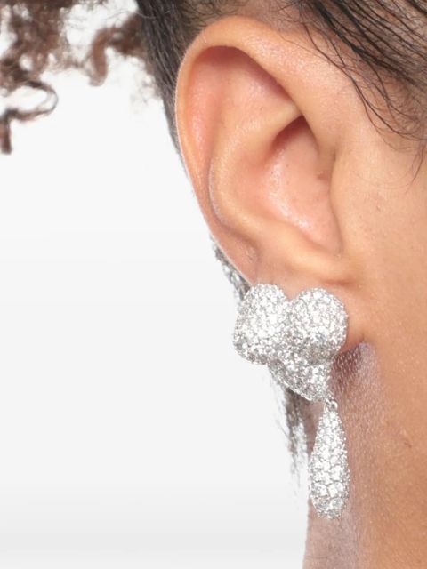 Vivienne Westwood asymmetric heart drop earrings - Silver