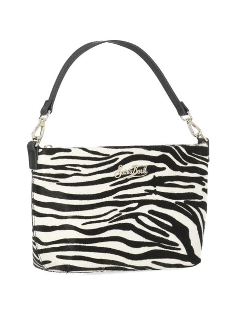 MC2 Saint Barth Aline zebra print leather bag - White