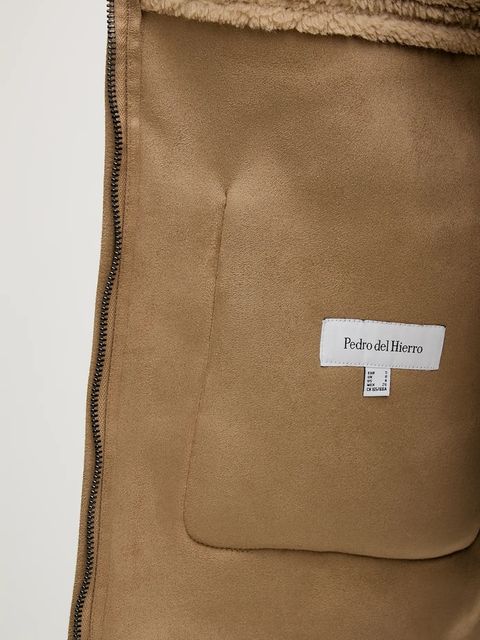 Pedro del Hierro kurtka kolor zielony przejściowa oversize 7522244