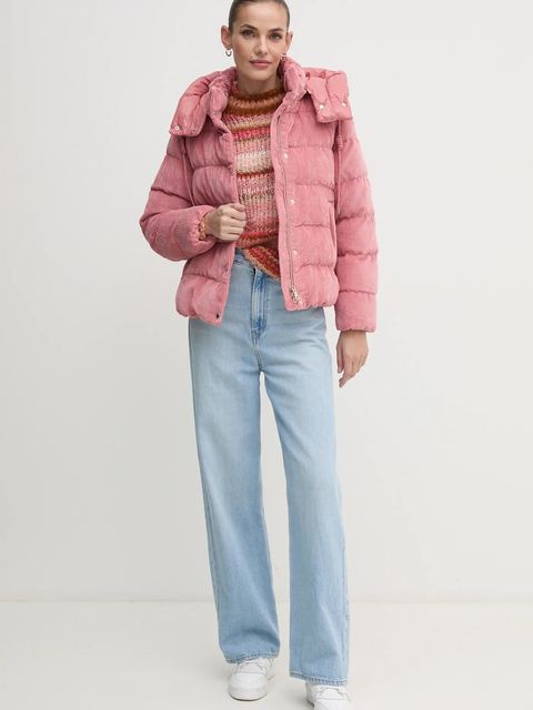 Geox kurtka damska kolor różowy zimowa W4628D-T3153-F8326