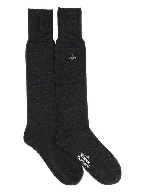 Vivienne Westwood Orb embroidered socks - Grey - zdjęcie produktu nr 1