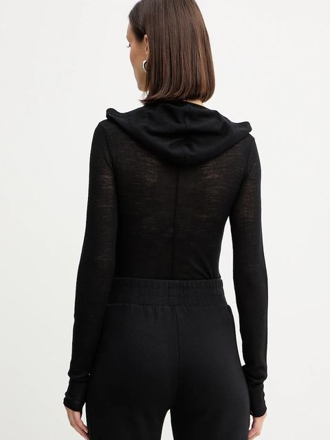 Patrizia Pepe body wełniane damski kolor czarny lekki 2K0349 K034 - zdjęcie produktu nr 2