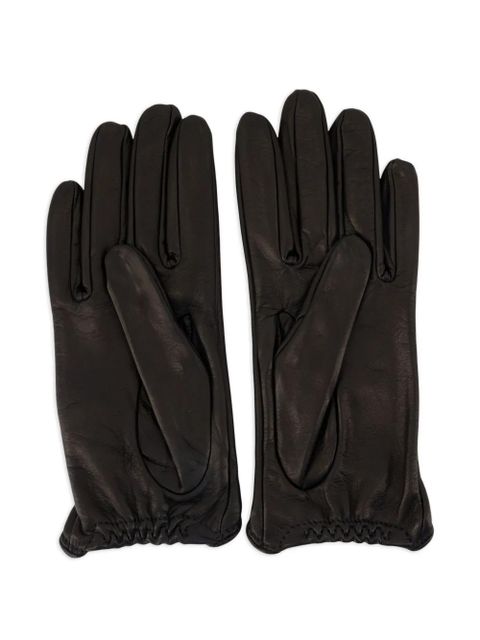 OUR LEGACY bow-detail leather gloves - Black