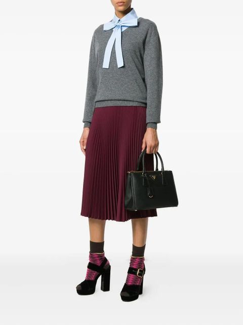 Prada top-handle logo-plaque tote bag - Black - zdjęcie produktu nr 2