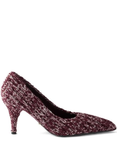 Prada knitted pointed-toe pumps - Red - zdjęcie produktu nr 1