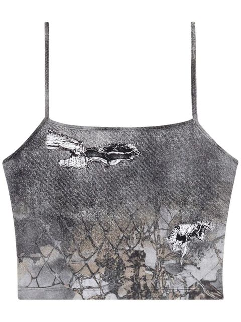 Diesel T-Halsy crop top - Grey - zdjęcie produktu nr 1
