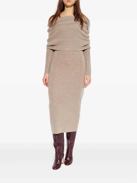 Cult Gaia Carline off-shoulder long-sleeve midi dress - Neutrals