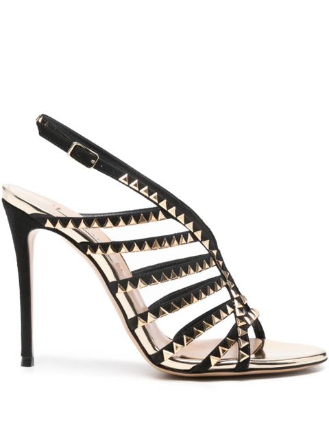 Casadei 10mm Divine studded heeled sandals - Black - zdjęcie produktu nr 1
