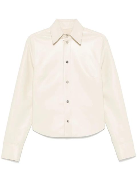 Nanushka faux-leather shirt jacket - Neutrals - zdjęcie produktu nr 1