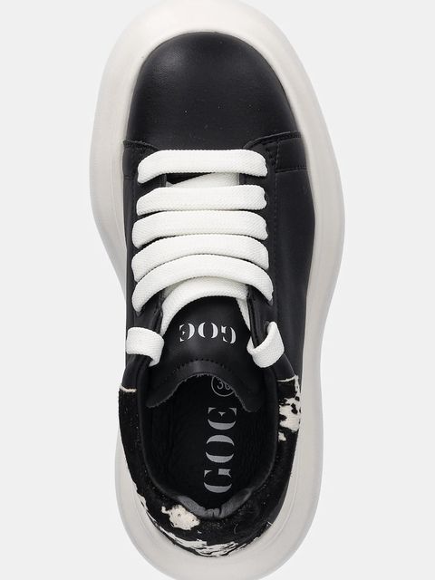 GOE sneakersy skórzane damskie kolor czarny SS2N4001 BLACK