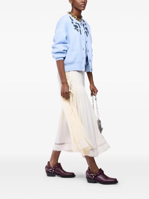 Rabanne floral-embroidery cardigan - Blue - zdjęcie produktu nr 2