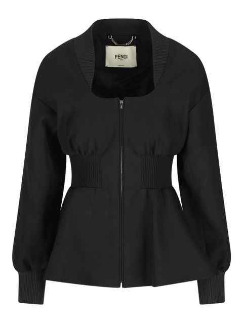 FENDI zip-up fitted jacket - Black - zdjęcie produktu nr 1
