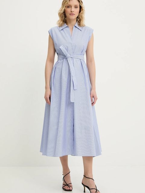 Answear.LAB sukienka kolor biały midi rozkloszowana - zdjęcie produktu nr 1