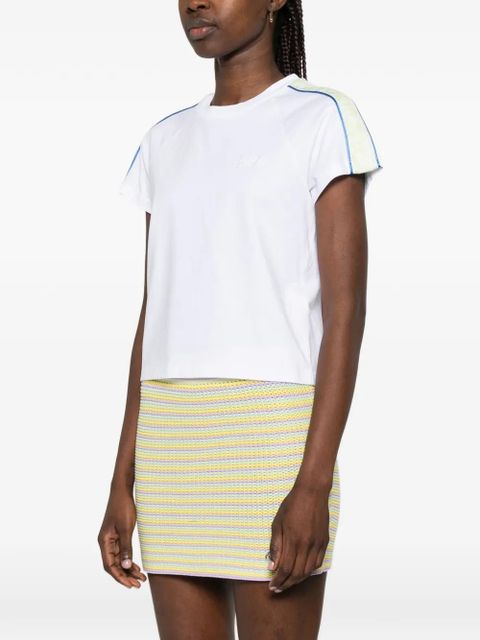 Casablanca shoulder tape T-shirt - White