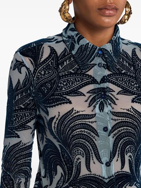 ETRO paisley-jacquard shirt - Blue - zdjęcie produktu nr 2