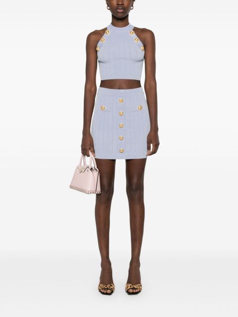 Balmain Coin-buttons detailed mini skirt - Blue - zdjęcie produktu nr 2