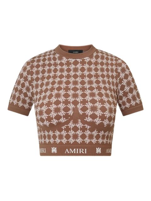 AMIRI MA Quad seamless short-sleeve top - Brown - zdjęcie produktu nr 1