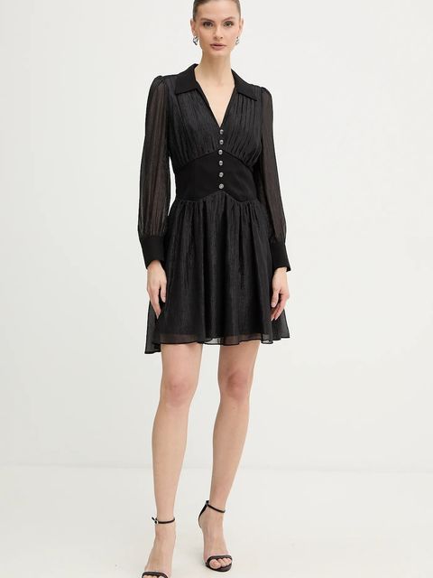 Morgan sukienka kolor czarny mini rozkloszowana ROPLAM