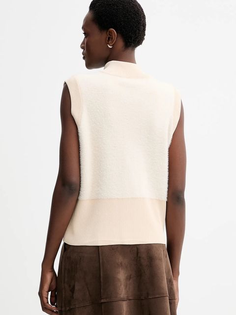 Blugirl Blumarine kamizelka damski kolor beżowy RF5236.MA39R