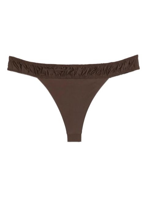 Faithfull the Brand Rocio ruffled bikini bottoms - Brown - zdjęcie produktu nr 2