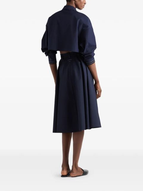 Prada Poplin midi-skirt - Blue