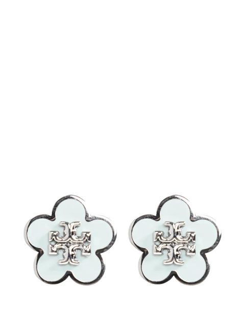 Tory Burch flower logo earrings - Blue - zdjęcie produktu nr 1