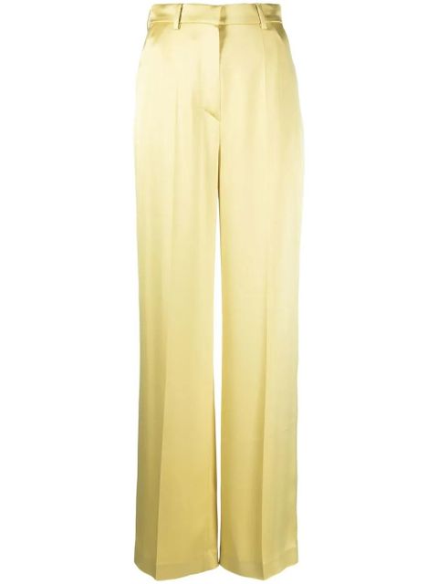 Nanushka Kezia satin wide-leg trousers - Yellow - zdjęcie produktu nr 1