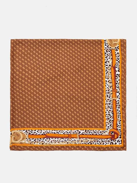 Guess chusta NOELLE damska kolor brązowy wzorzysta AW5134 VIS03