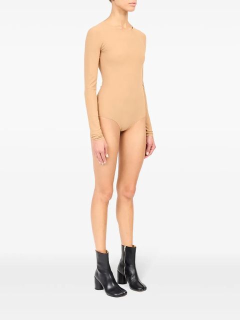 MM6 Maison Margiela numbers-motif bodysuit - Neutrals