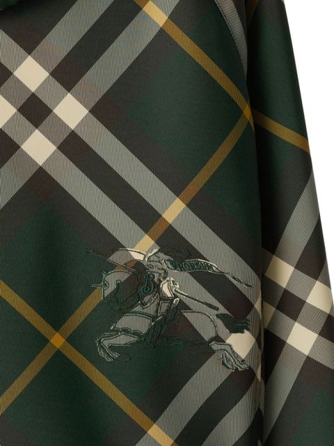 Burberry check-pattern zip-up jacket - Green