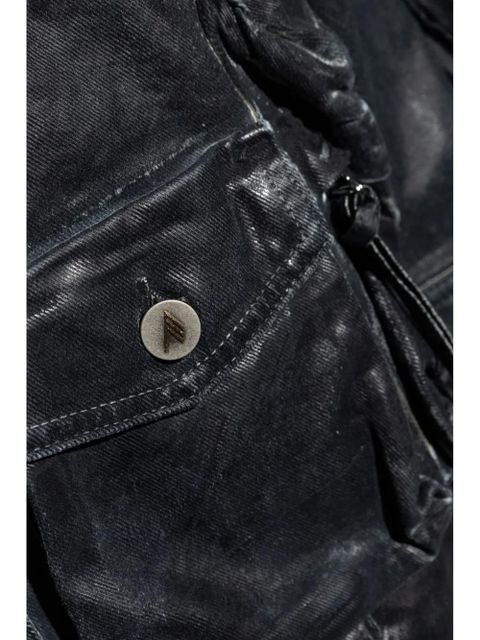The Attico multi-pocket denim jacket - Blue