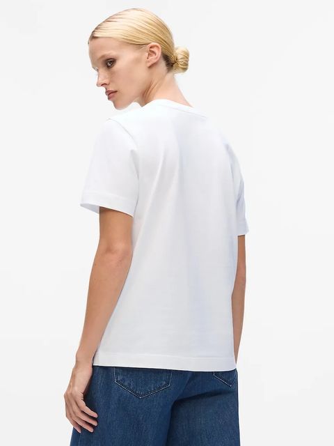 Karl Lagerfeld t-shirt bawełniany damski kolor biały A4W17052