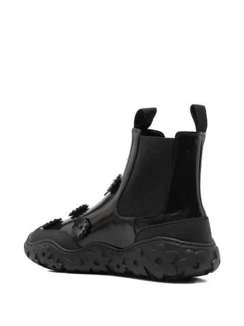 Cecilie Bahnsen Binley flower-embellished chelsea boots - Brown