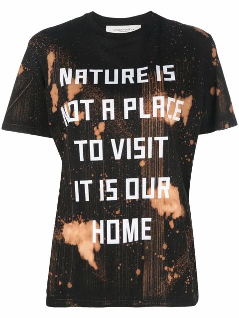 Golden Goose slogan-print T-shirt - Black - zdjęcie produktu nr 2